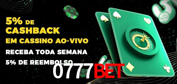 Promoções do cassino ao Vivo 0777bet